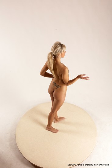 Nude Woman White Standing poses - ALL Slim long blond Standing poses - simple Multi angle poses Pinup