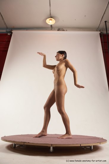 Nude Woman White Standing poses - ALL Slim medium brown Standing poses - simple Multi angle poses Pinup