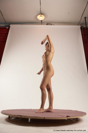 Nude Woman White Standing poses - ALL Slim medium brown Standing poses - simple Multi angle poses Pinup