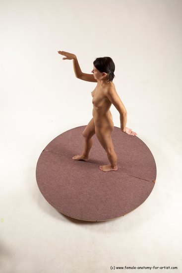 Nude Woman White Standing poses - ALL Slim medium brown Standing poses - simple Multi angle poses Pinup