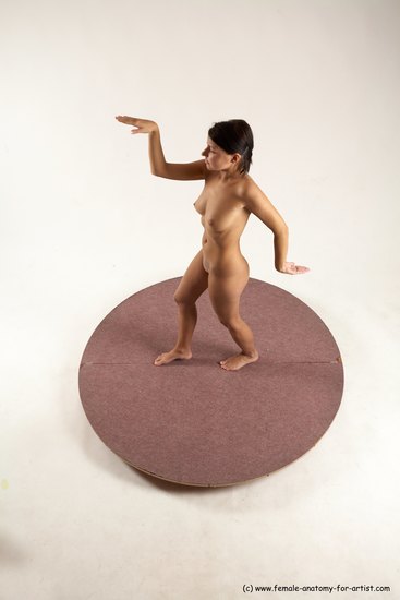 Nude Woman White Standing poses - ALL Slim medium brown Standing poses - simple Multi angle poses Pinup