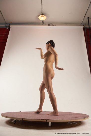 Nude Woman White Standing poses - ALL Slim medium brown Standing poses - simple Multi angle poses Pinup