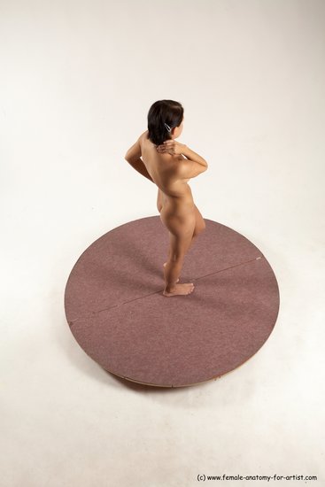 Nude Woman White Standing poses - ALL Slim medium brown Standing poses - simple Multi angle poses Pinup