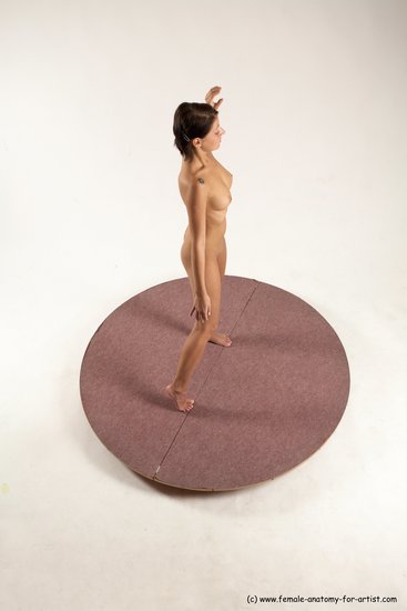 Nude Woman White Standing poses - ALL Slim medium brown Standing poses - simple Multi angle poses Pinup