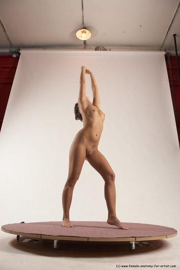 Nude Woman White Standing poses - ALL Slim medium brown Standing poses - simple Multi angle poses Pinup