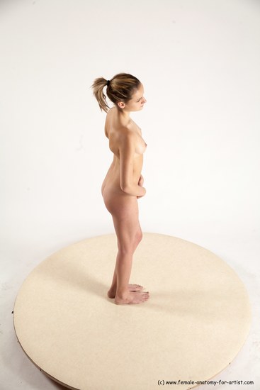 Nude Woman White Standing poses - ALL Slim medium brown Standing poses - simple Multi angle poses Pinup