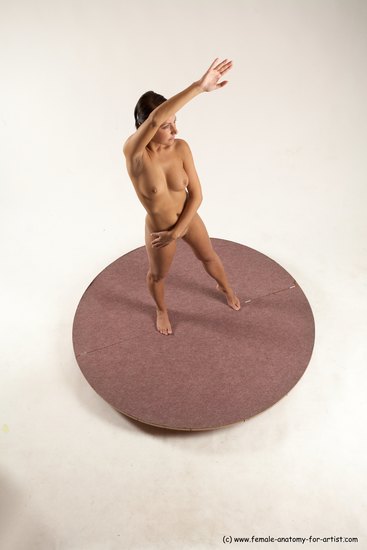 Nude Woman White Standing poses - ALL Slim medium brown Standing poses - simple Multi angle poses Pinup