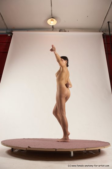 Nude Woman White Standing poses - ALL Slim medium brown Standing poses - simple Multi angle poses Pinup