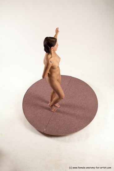 Nude Woman White Standing poses - ALL Slim medium brown Standing poses - simple Multi angle poses Pinup