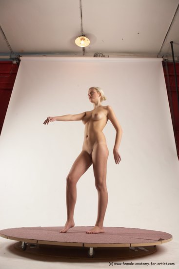 Nude Woman White Standing poses - ALL Slim long blond Standing poses - simple Multi angle poses Pinup