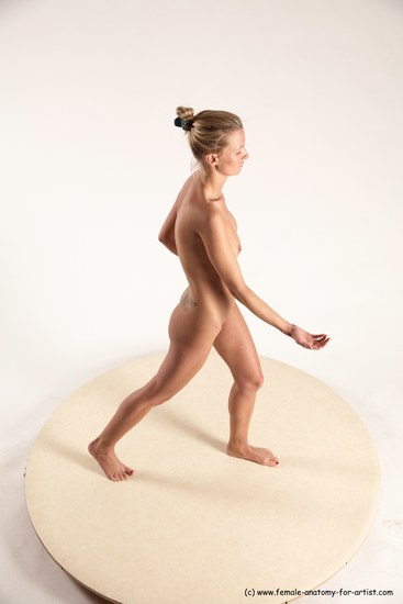 Nude Woman White Standing poses - ALL Slim long blond Standing poses - simple Multi angle poses Pinup