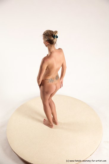 Nude Woman White Standing poses - ALL Slim long blond Standing poses - simple Multi angle poses Pinup