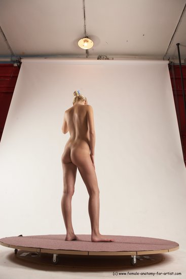 Nude Woman White Standing poses - ALL Slim long blond Standing poses - simple Multi angle poses Pinup