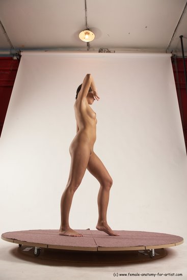 Nude Woman White Standing poses - ALL Slim medium brown Standing poses - simple Multi angle poses Pinup