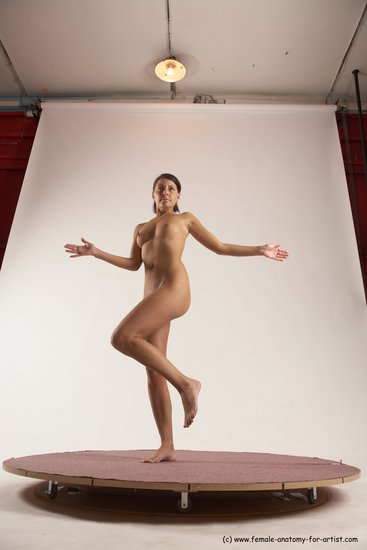 Nude Woman White Standing poses - ALL Slim medium brown Standing poses - simple Multi angle poses Pinup