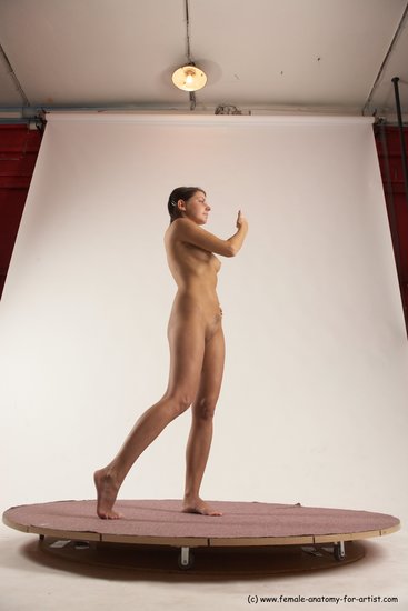 Nude Woman White Standing poses - ALL Slim medium brown Standing poses - simple Multi angle poses Pinup