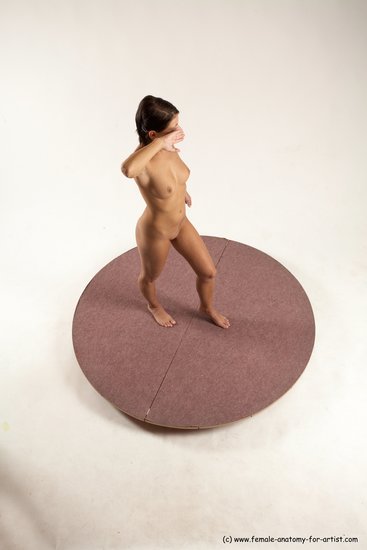 Nude Woman White Standing poses - ALL Slim medium brown Standing poses - simple Multi angle poses Pinup