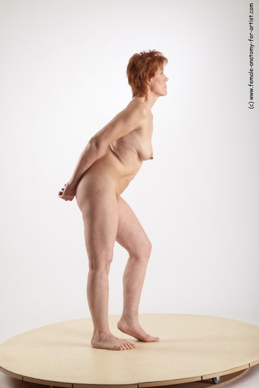 Nude Woman White Standing poses - ALL Slim short red Standing poses - simple Pinup