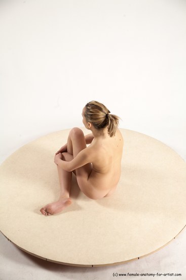 Nude Woman White Sitting poses - ALL Slim medium blond Sitting poses - simple Multi angle poses Pinup