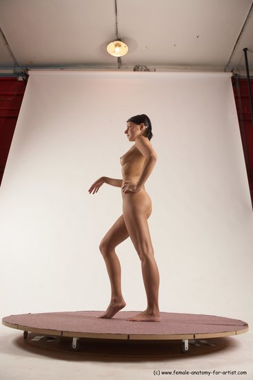 Nude Woman White Standing poses - ALL Slim short brown Standing poses - simple Multi angle poses Pinup