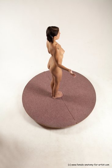 Nude Woman White Standing poses - ALL Slim short brown Standing poses - simple Multi angle poses Pinup