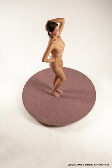 Nude Woman White Standing poses - ALL Slim short brown Standing poses - simple Multi angle poses Pinup