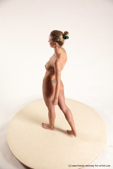 Nude Woman White Standing poses - ALL Slim long blond Standing poses - simple Multi angle poses Pinup