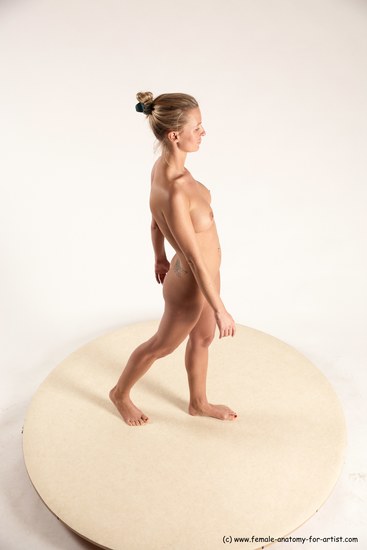 Nude Woman White Standing poses - ALL Slim long blond Standing poses - simple Multi angle poses Pinup