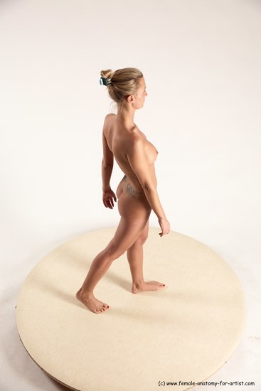 Nude Woman White Standing poses - ALL Slim long blond Standing poses - simple Multi angle poses Pinup