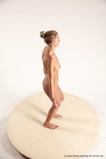 Nude Woman White Standing poses - ALL Slim short blond Standing poses - simple Multi angle poses Pinup