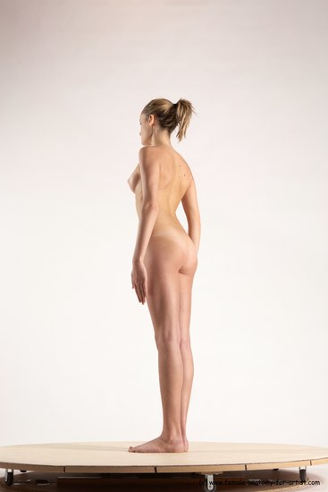 Nude Woman White Standing poses - ALL Slim medium blond Standing poses - simple Multi angle poses Pinup