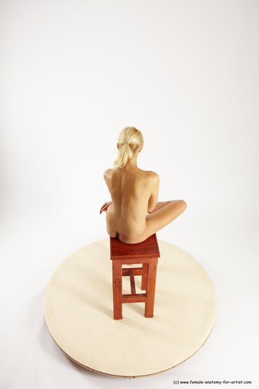 Nude Woman White Sitting poses - ALL Slim long blond Sitting poses - simple Multi angle poses Pinup