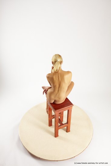 Nude Woman White Sitting poses - ALL Slim long blond Sitting poses - simple Multi angle poses Pinup