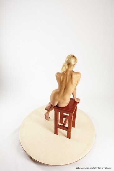 Nude Woman White Sitting poses - ALL Slim long blond Sitting poses - simple Multi angle poses Pinup