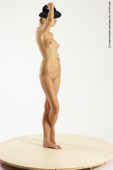 Nude Woman White Standing poses - ALL Slim long blond Standing poses - simple Multi angle poses Pinup