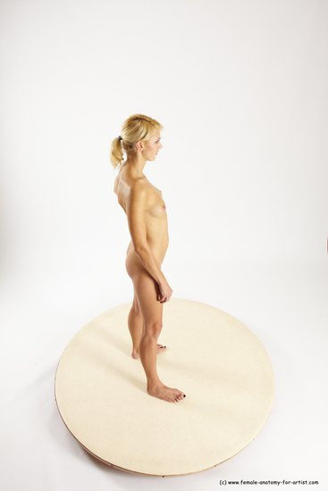 Nude Woman White Standing poses - ALL Slim long blond Standing poses - simple Multi angle poses Pinup