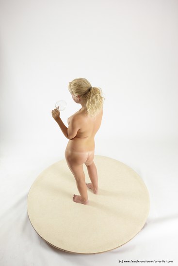 Nude Holding Woman White Standing poses - ALL Slim long blond Standing poses - simple Multi angle poses Pinup