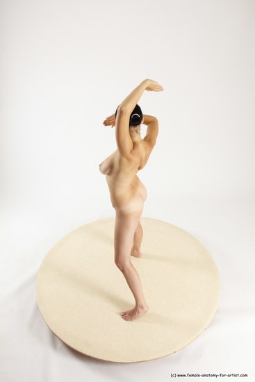 Nude Woman White Standing poses - ALL Slim long brown Standing poses - simple Multi angle poses Pinup