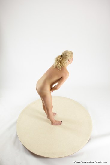 Nude Woman White Standing poses - ALL Slim long blond Standing poses - simple Multi angle poses Pinup