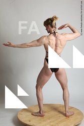 Swimsuit Fighting with sword Woman White Standing poses - ALL Muscular long blond Standing poses - simple Academic