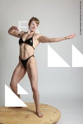 Swimsuit Fighting with sword Woman White Standing poses - ALL Muscular long blond Standing poses - simple Academic