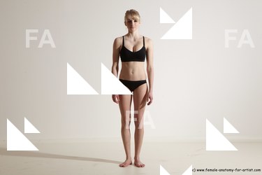 Underwear Gymnastic poses Woman White Athletic long blond Dancing Dynamic poses Academic