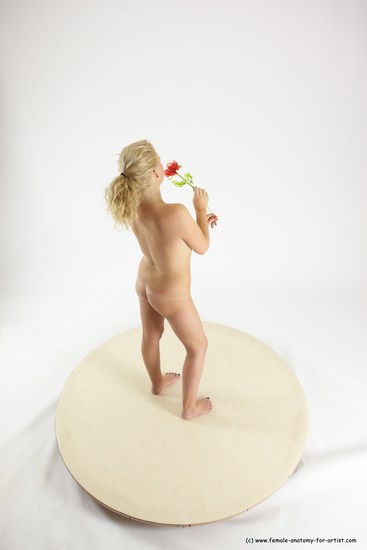 Nude Woman White Standing poses - ALL Slim long blond Standing poses - simple Multi angle poses Pinup