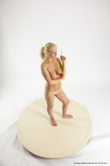 Nude Woman White Standing poses - ALL Slim long blond Standing poses - simple Multi angle poses Pinup