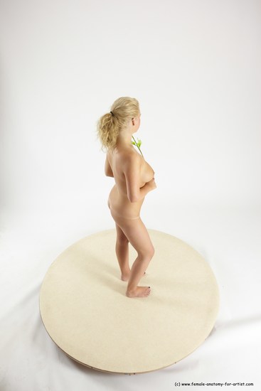 Nude Woman White Standing poses - ALL Slim long blond Standing poses - simple Multi angle poses Pinup