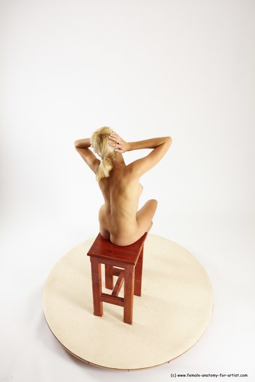 Nude Woman White Sitting poses - ALL Slim long blond Sitting poses - simple Multi angle poses Pinup