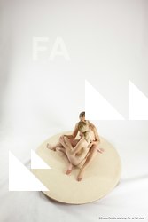 Nude Woman - Woman White Sitting poses - ALL Slim long blond Sitting poses - simple Multi angle poses Pinup