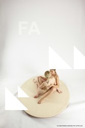 Nude Woman - Woman White Sitting poses - ALL Slim long blond Sitting poses - simple Multi angle poses Pinup