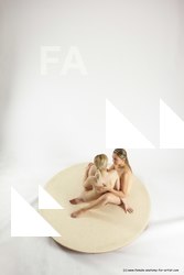 Nude Woman - Woman White Sitting poses - ALL Slim long blond Sitting poses - simple Multi angle poses Pinup