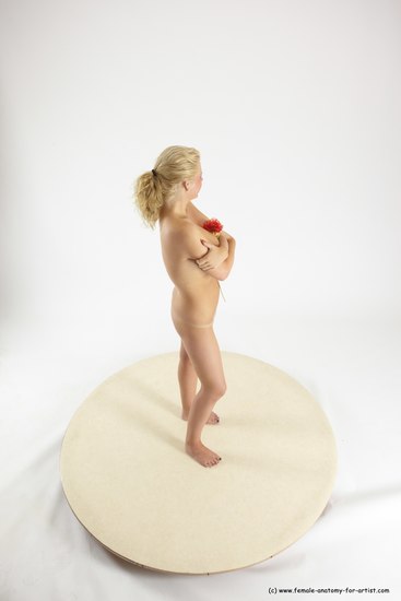 Nude Woman White Standing poses - ALL Slim long blond Standing poses - simple Multi angle poses Pinup